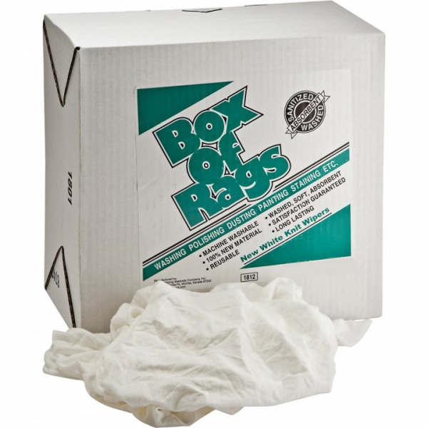 White Cotton Cleaning Rags 10kg (New Material)
